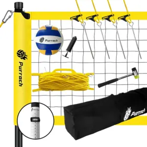 Patiassy Portable Professional Outdoor Volleyball Net Set